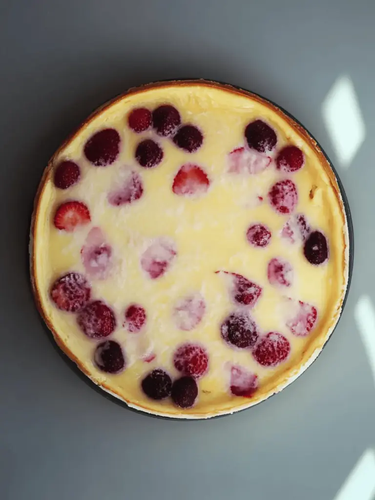 Käsekuchen mit saftigen Kirschen