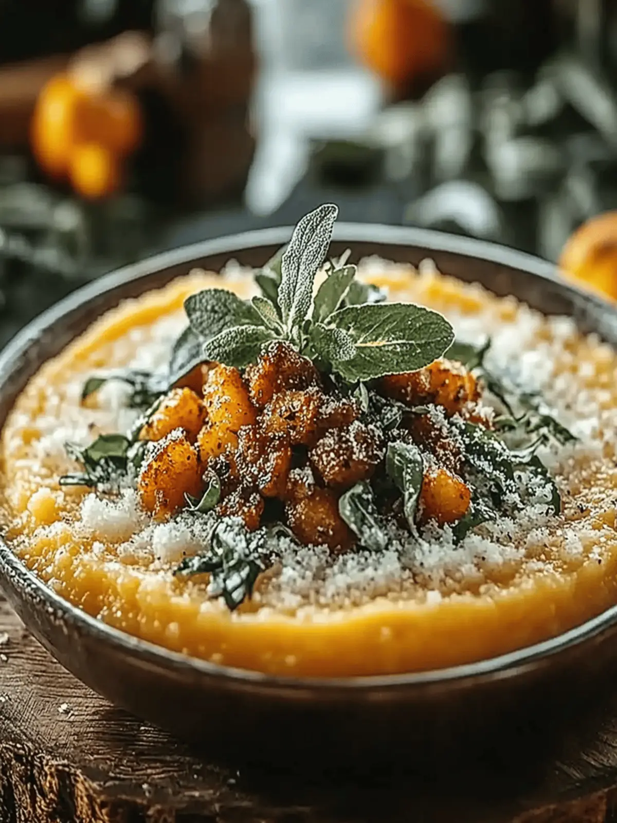 Kürbis-Polenta mit Salbeibutter