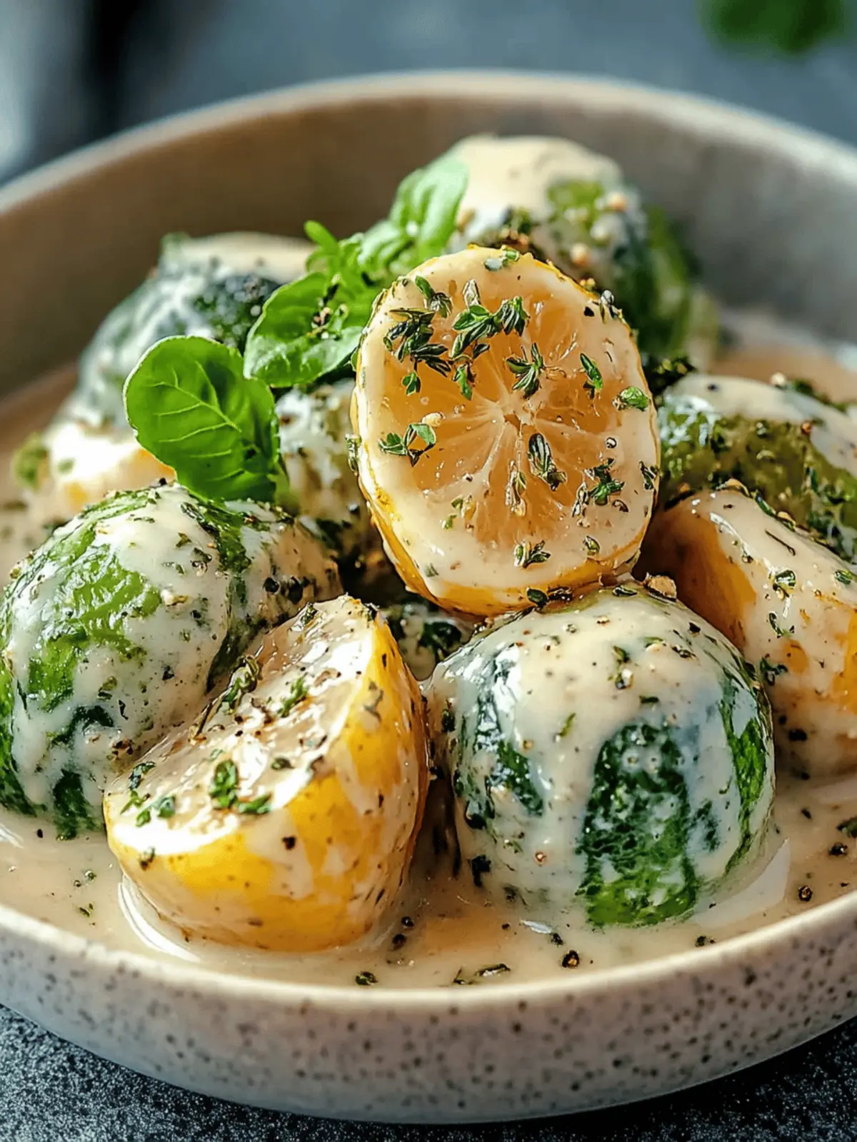 Rosenkohl in Frischkäse- und Senfsauce