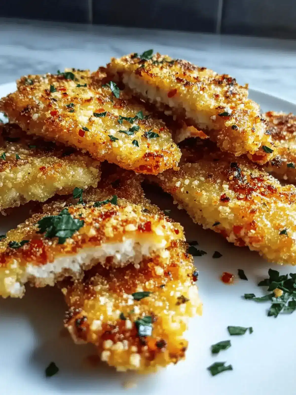 Blechpfanne knuspriges Parmesan und Knoblauchhähnchen