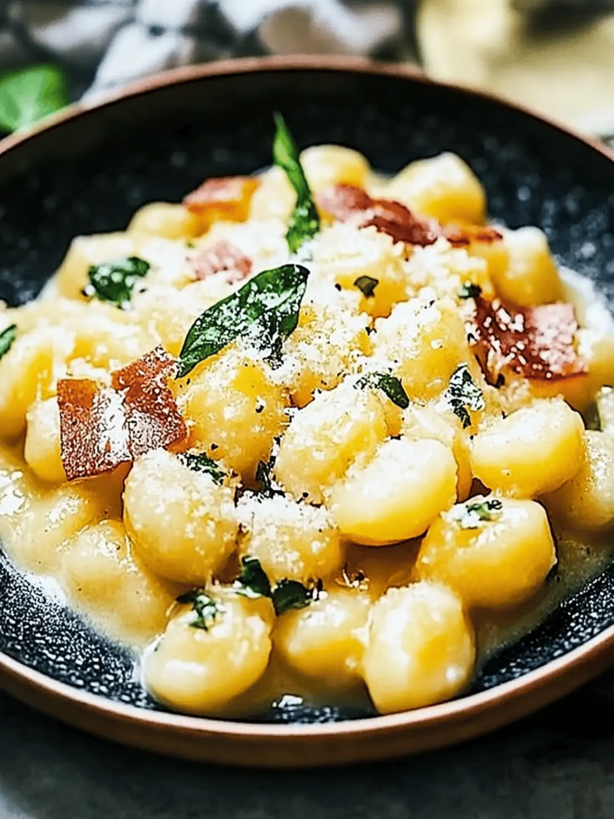 Gnocchi Carbonara ohne Sahne