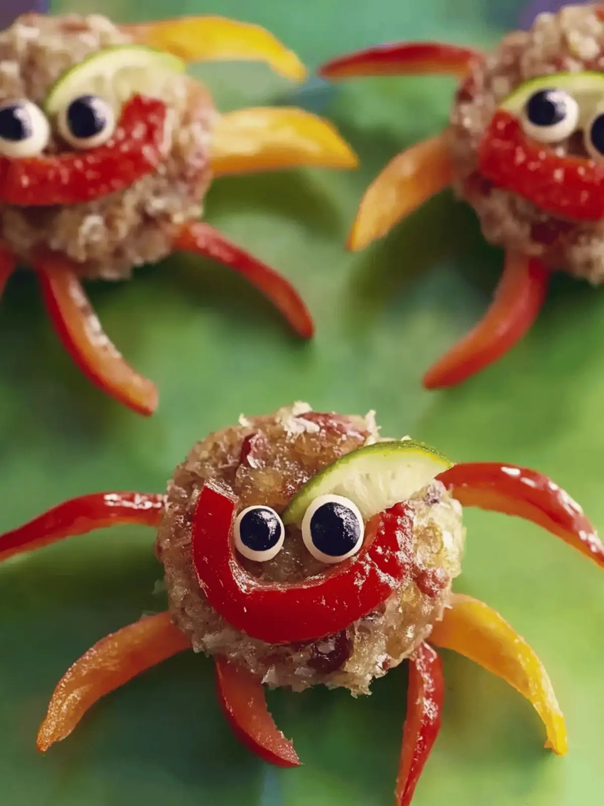Fleischbällchen-Spinnen für Halloween