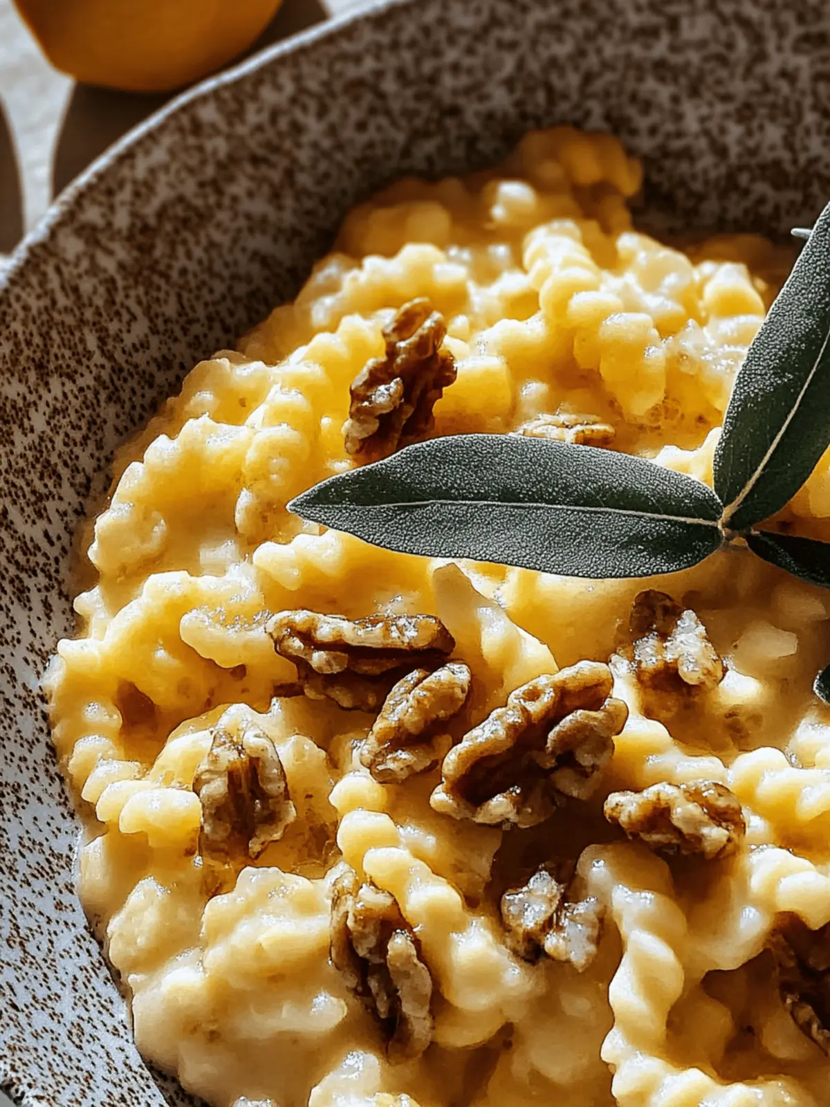 Kürbis Spaetzle, Walnuss, Salbei