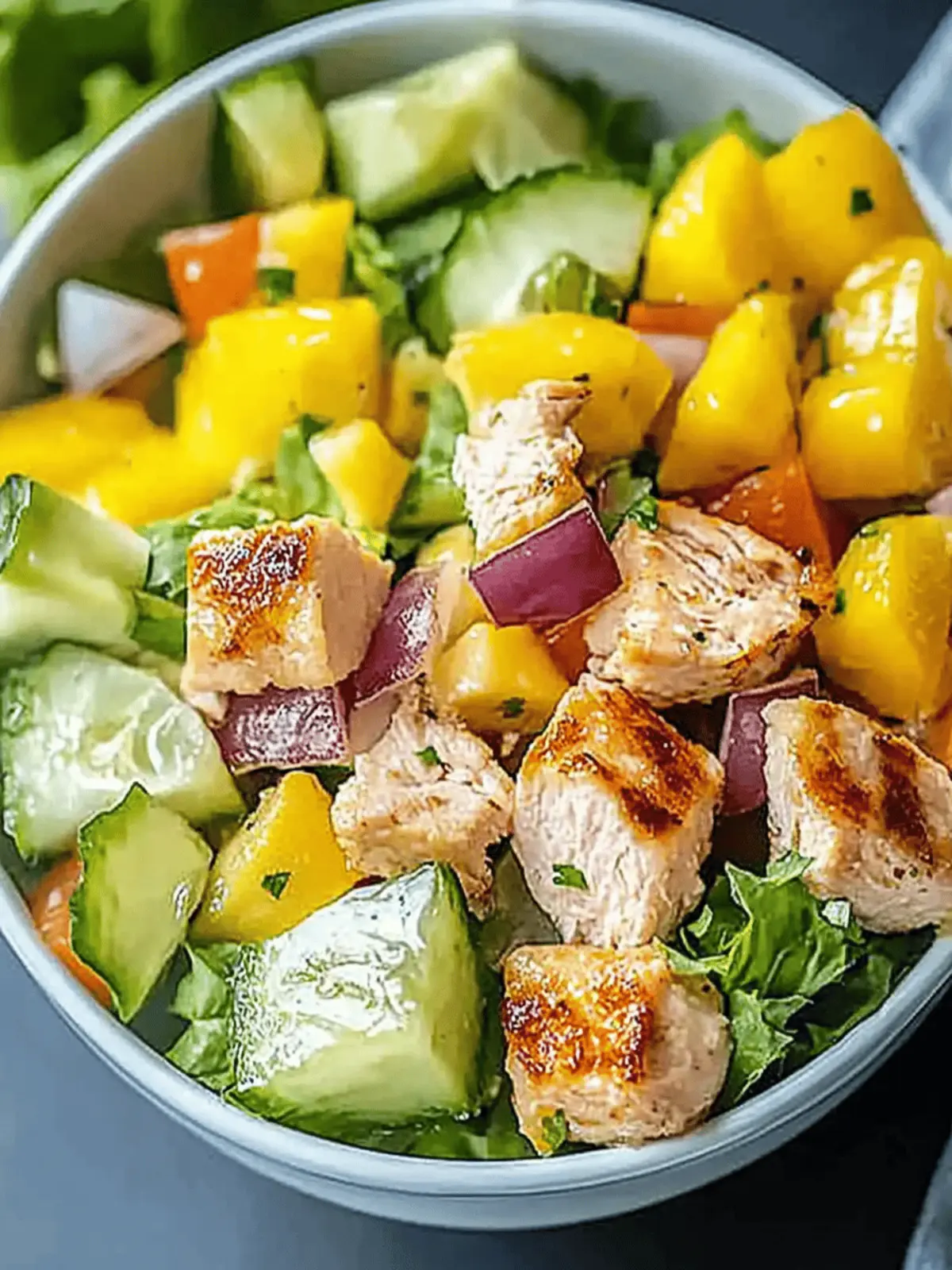 Gesunder Ranch Hähnchen Salat