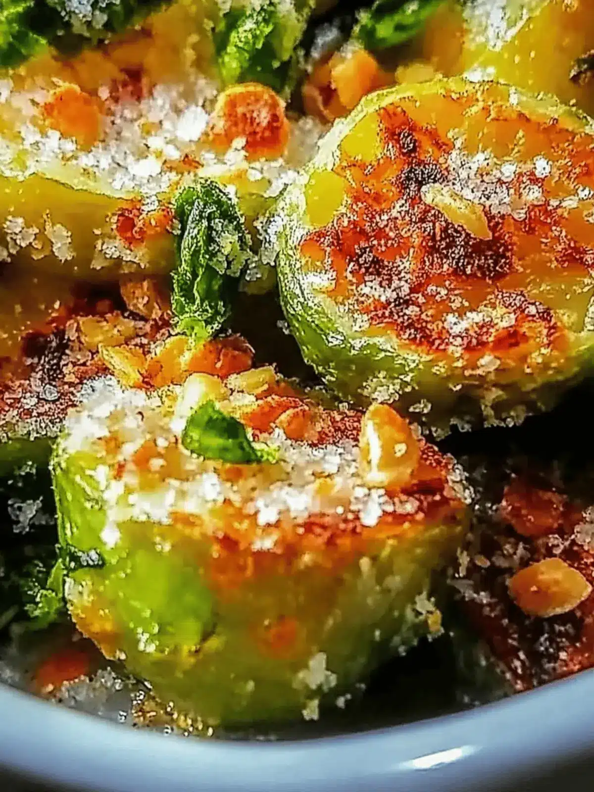 Crispy Garlic Parmesan Brussels Sprouts