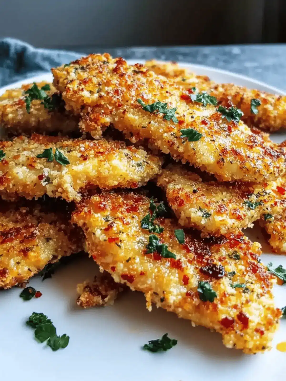 Blechpfanne knuspriges Parmesan und Knoblauchhähnchen