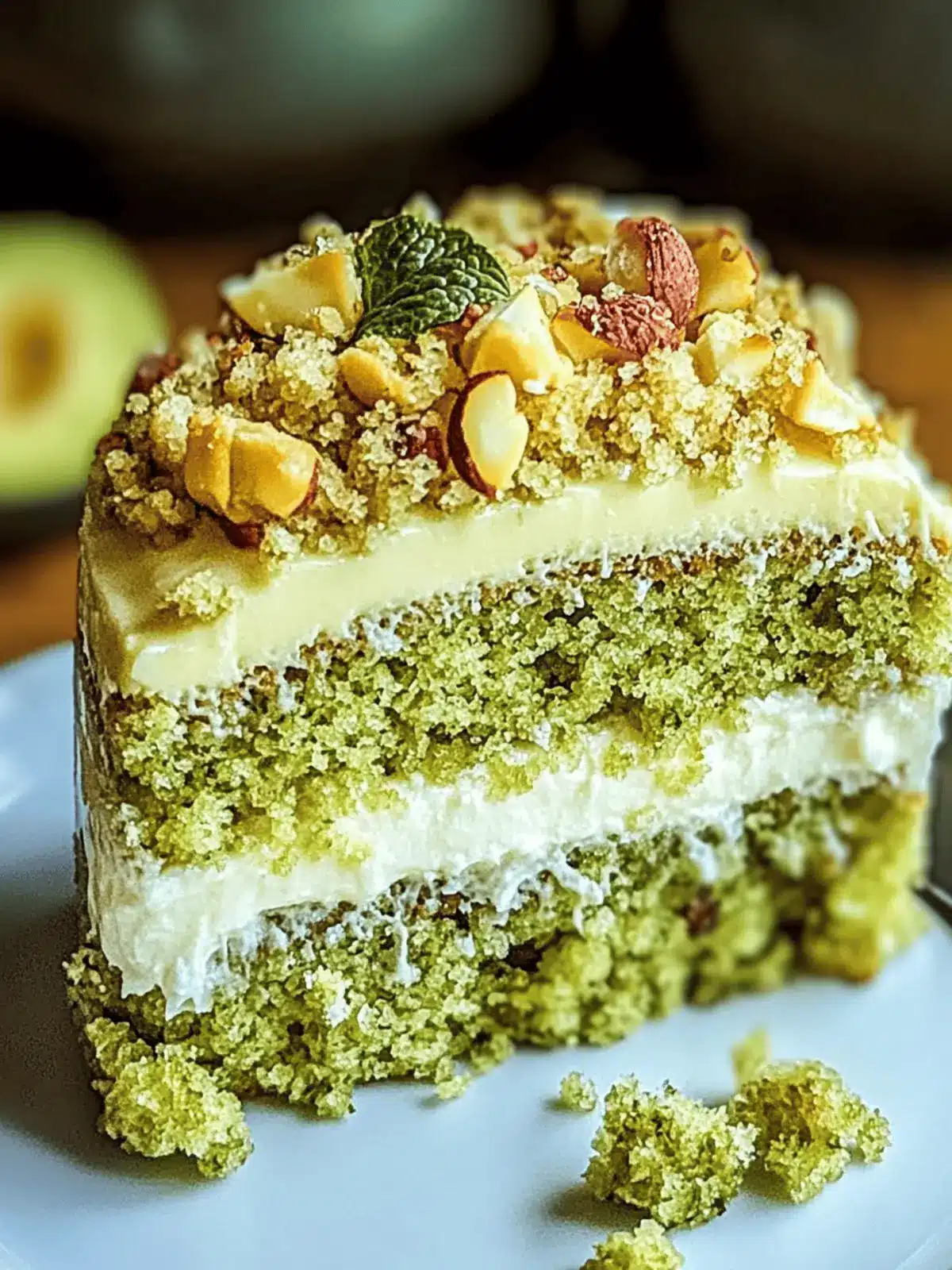 Feuchter Eierloser Pistazienkuchen für Naschkatzen