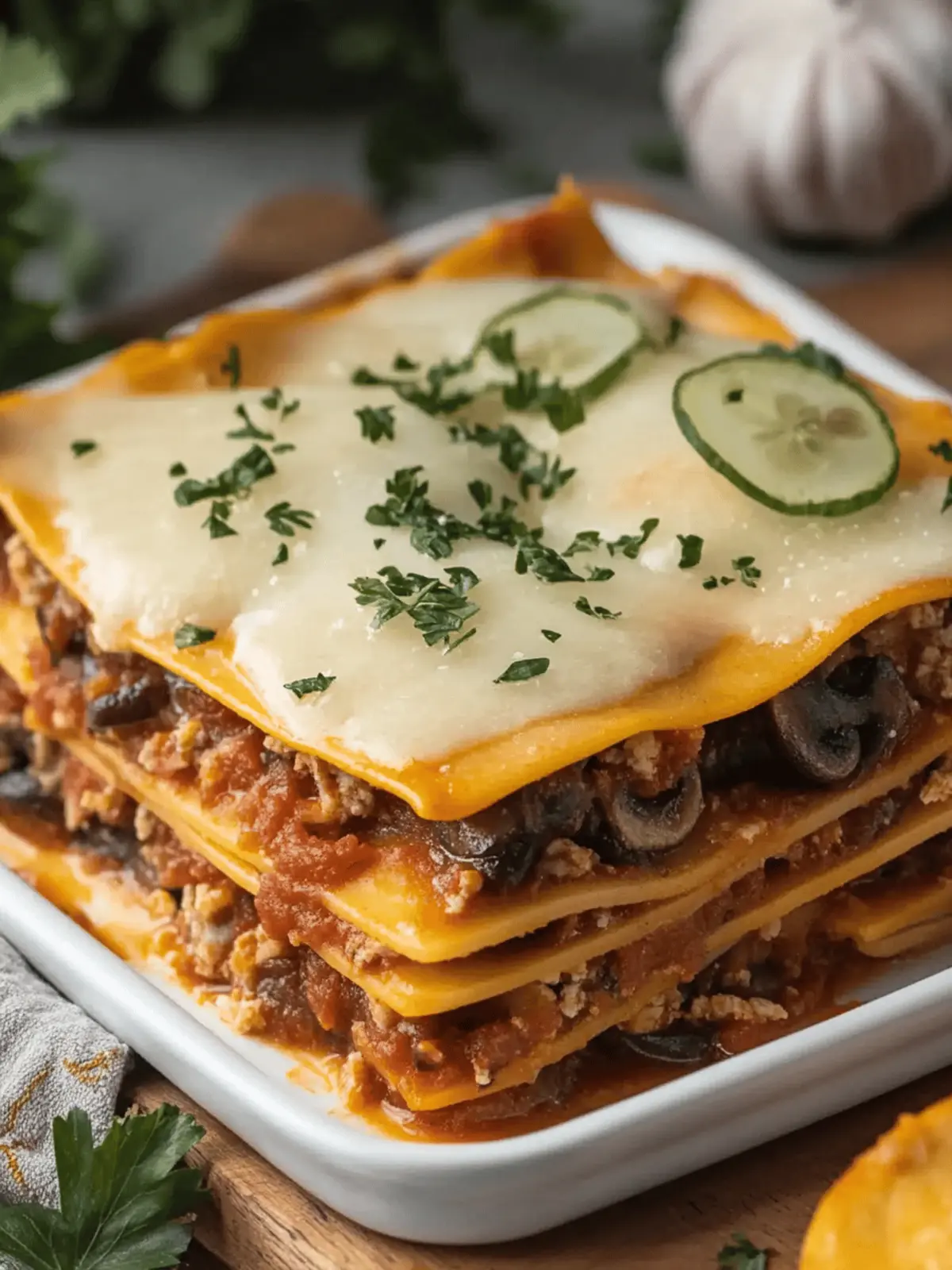 Kürbis-Pilz-Lasagne