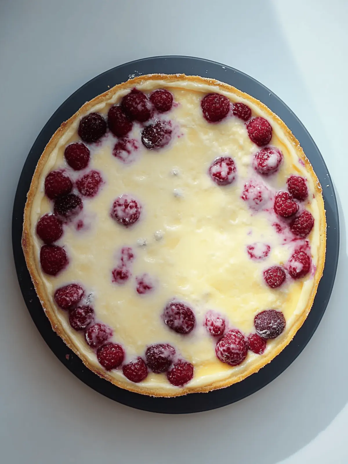 Käsekuchen mit saftigen Kirschen