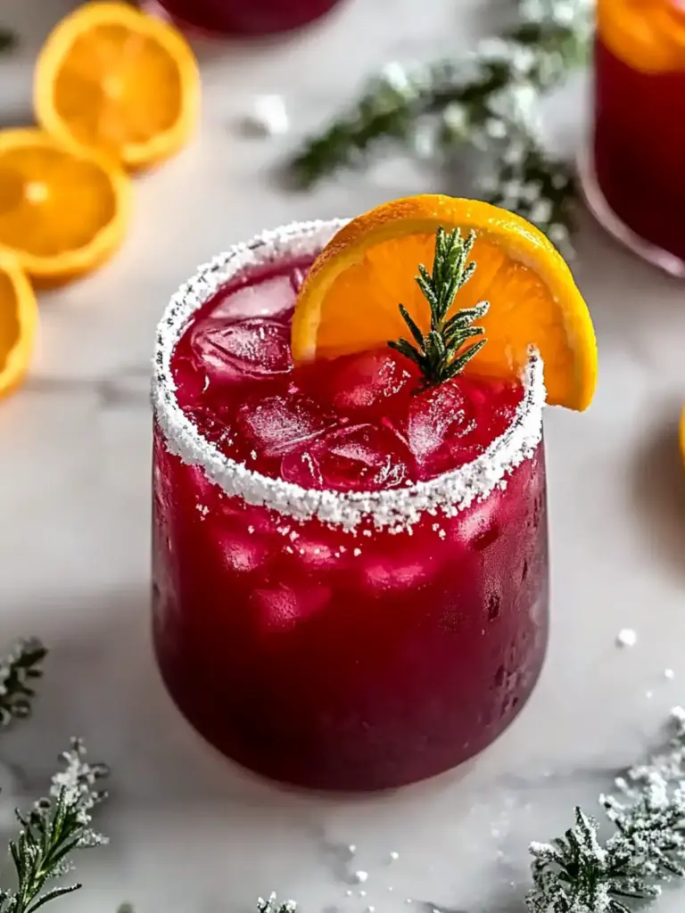 Sprudelnder Cranberry Rosmarin Cocktail