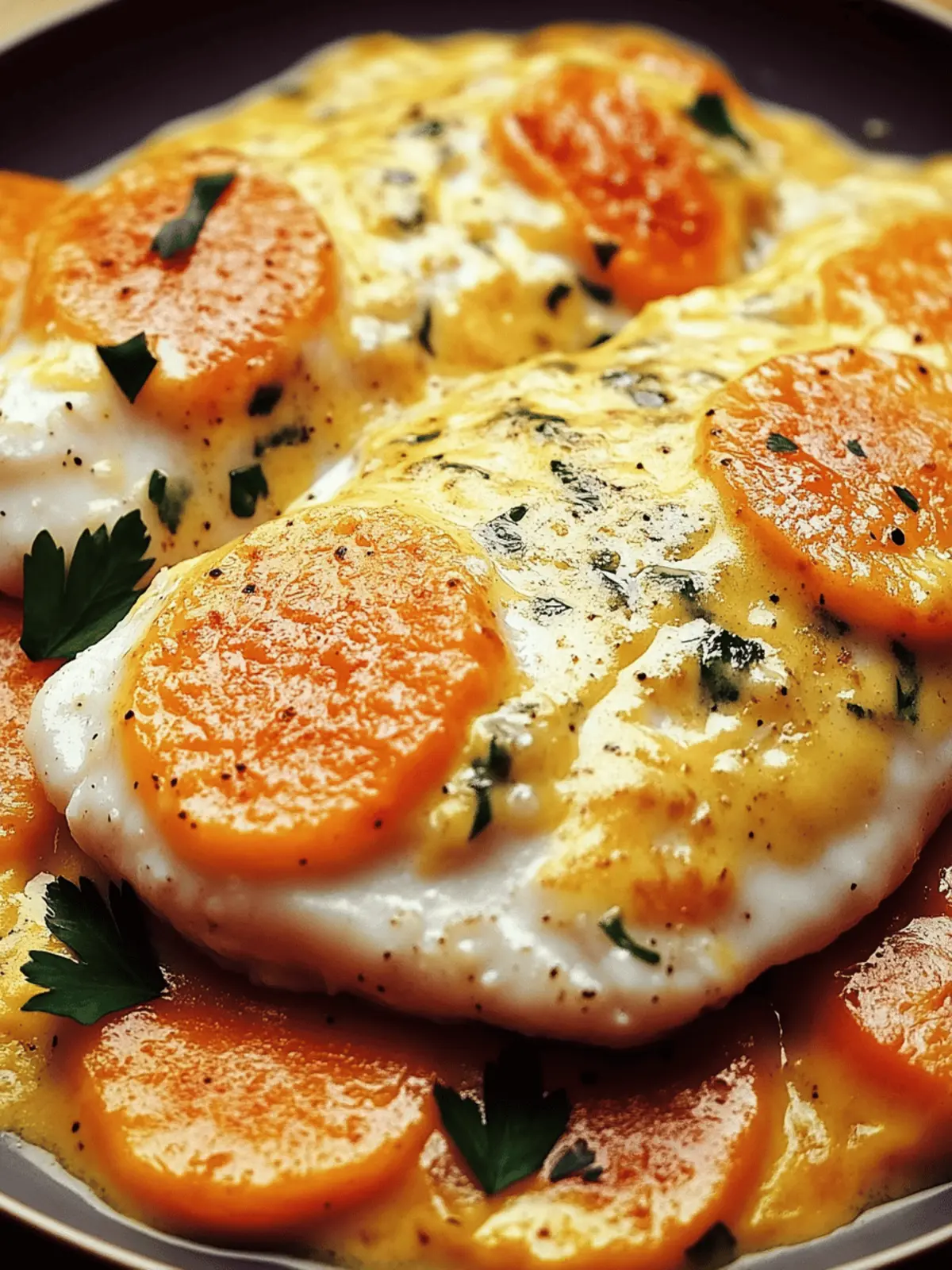 Pollock gebacken auf Senfkarotten