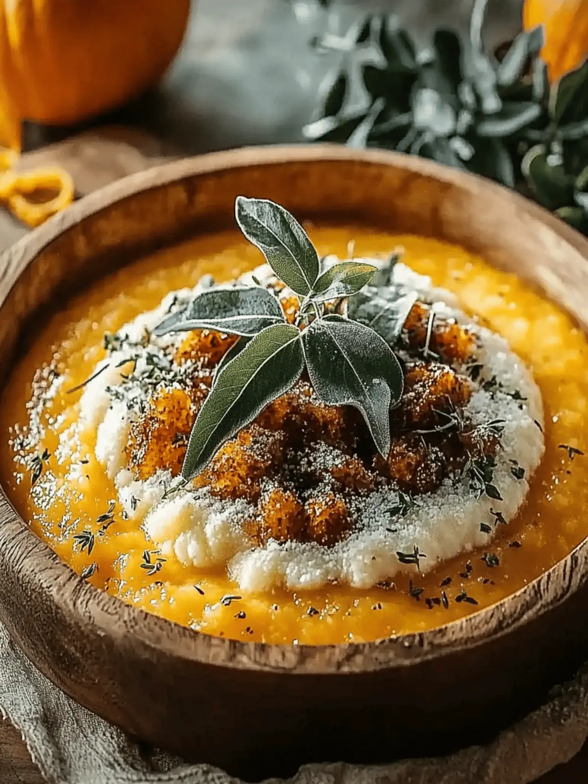 Kürbis-Polenta mit Salbeibutter