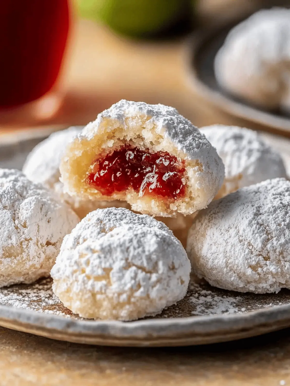 Konfitüre gefüllte Kuchen von einem Backblech