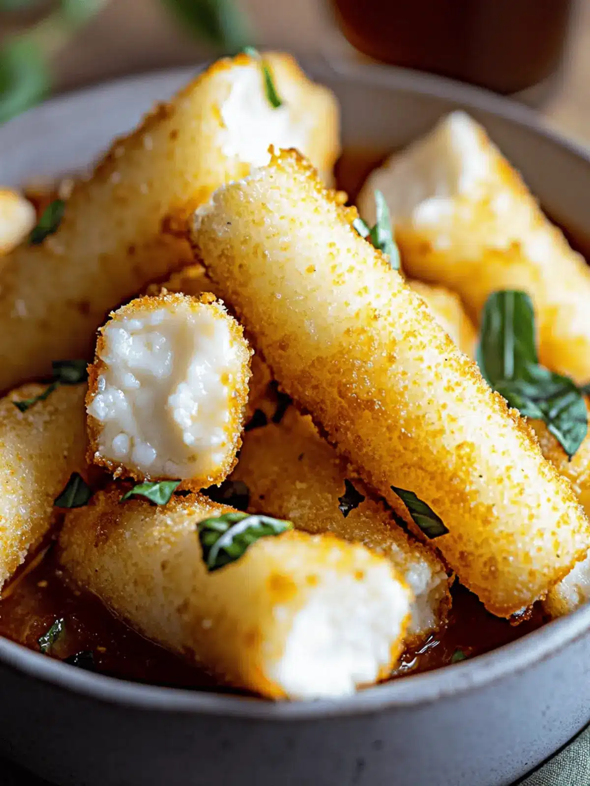 Keto Mozzarella Stäbchen