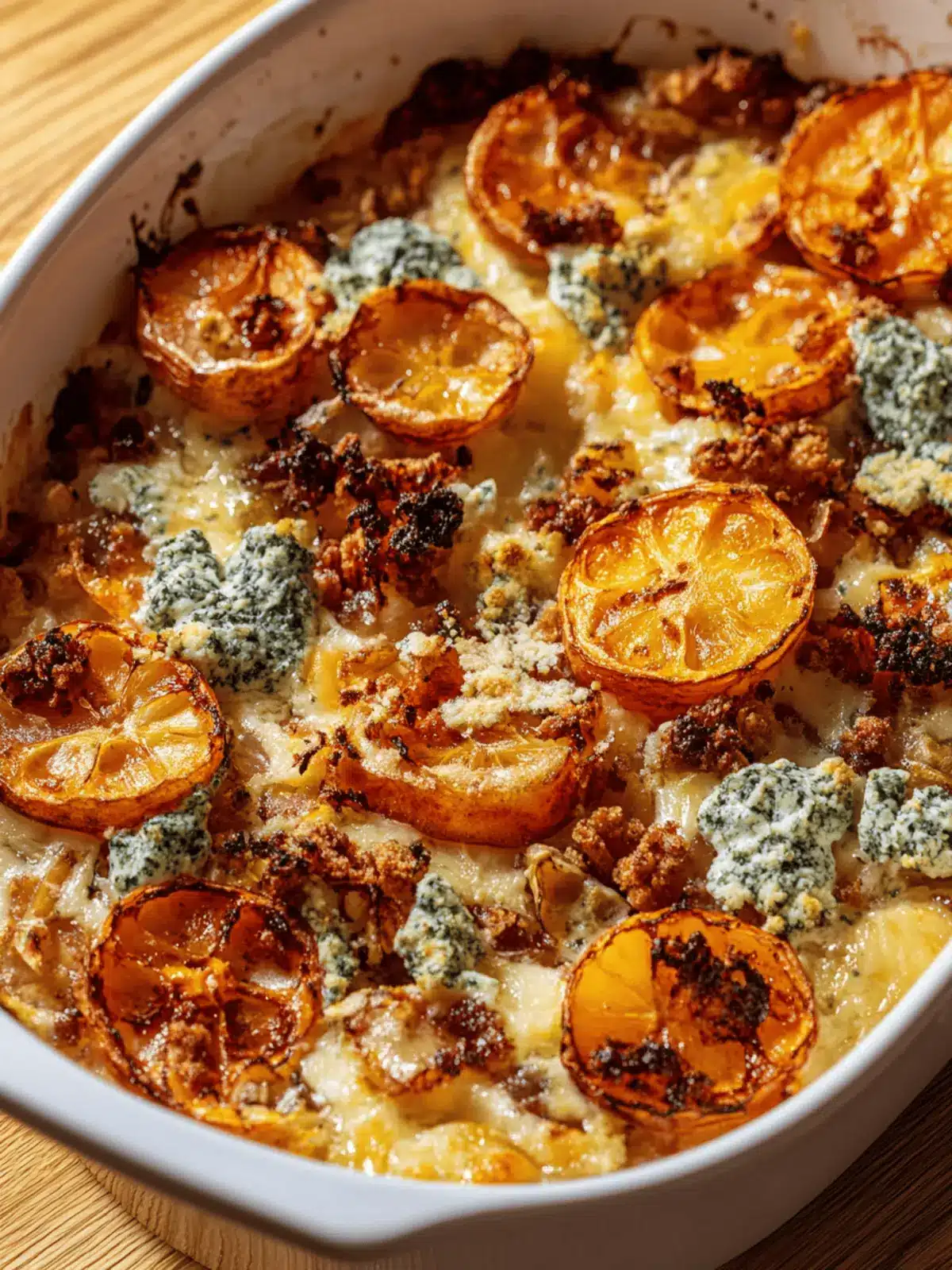 Süßkartoffelgratin mit Feta