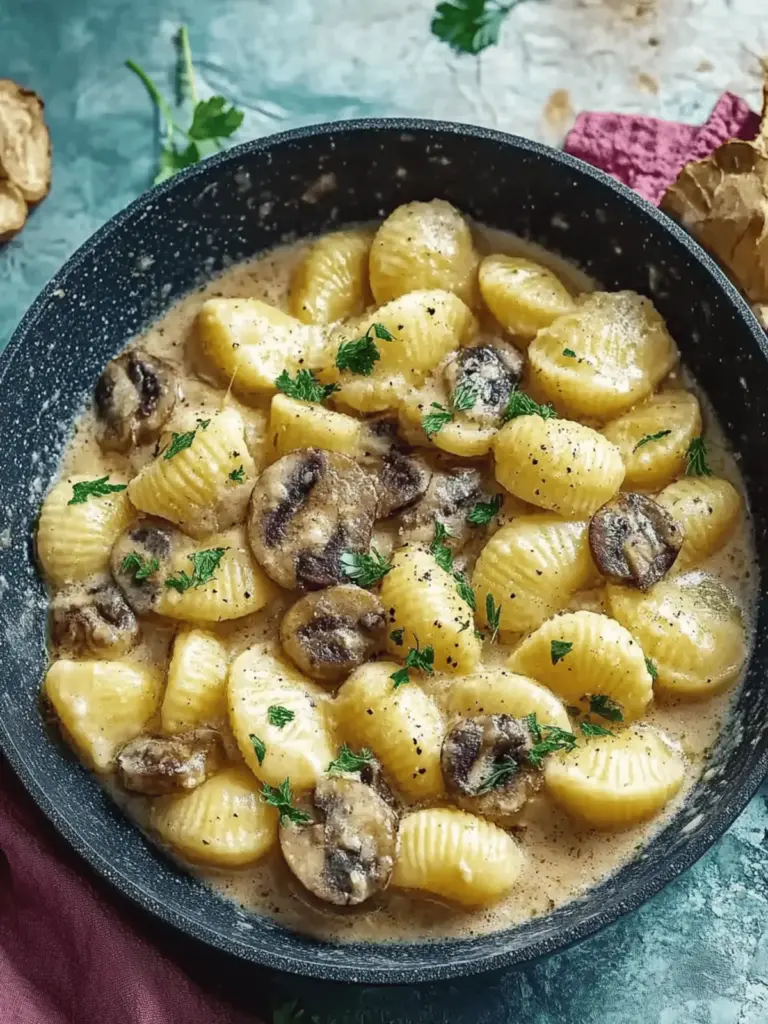Cremige Gnocchi und Pilz-Pfanne