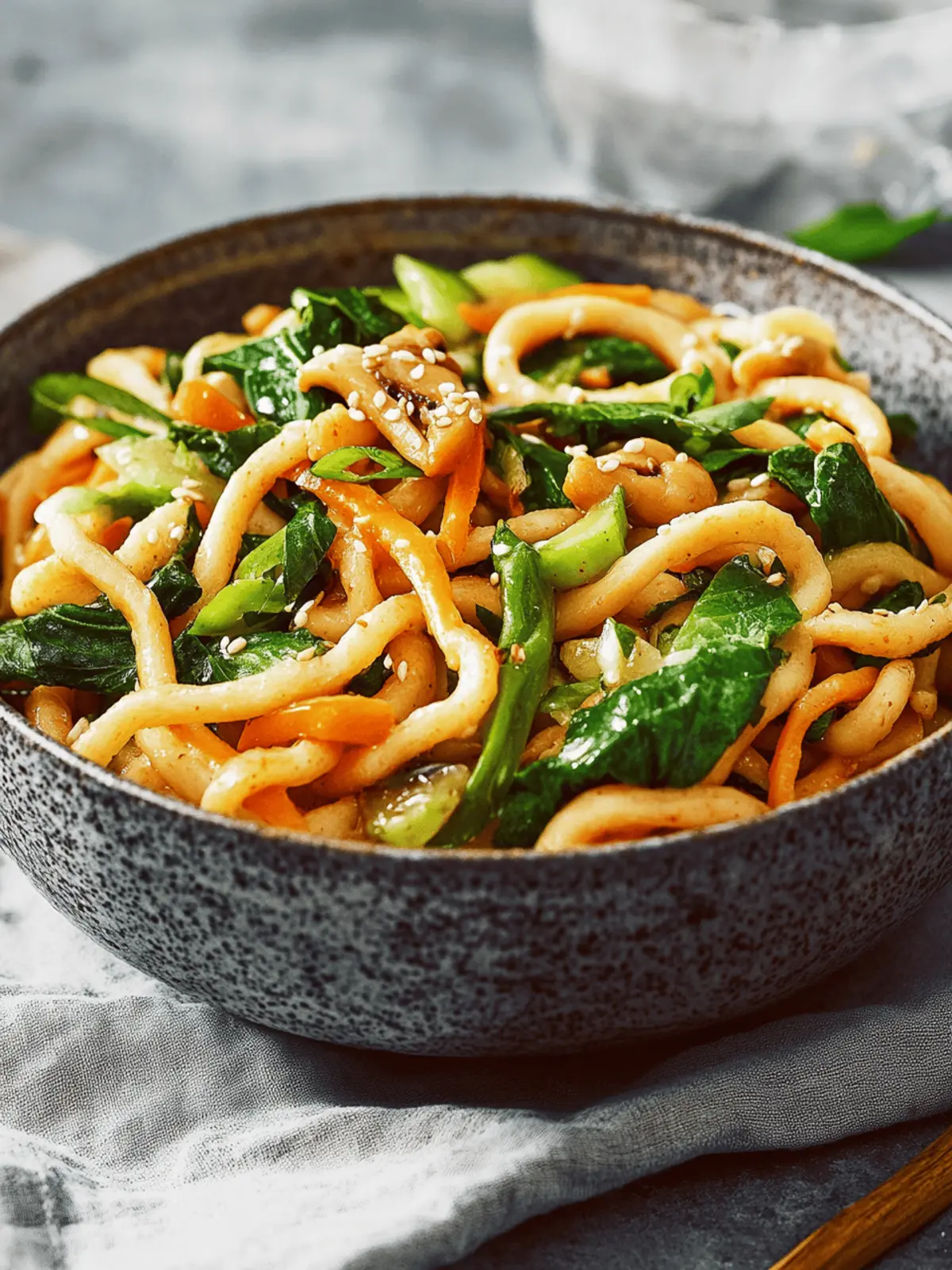 Hühnchen Udon Pfanne