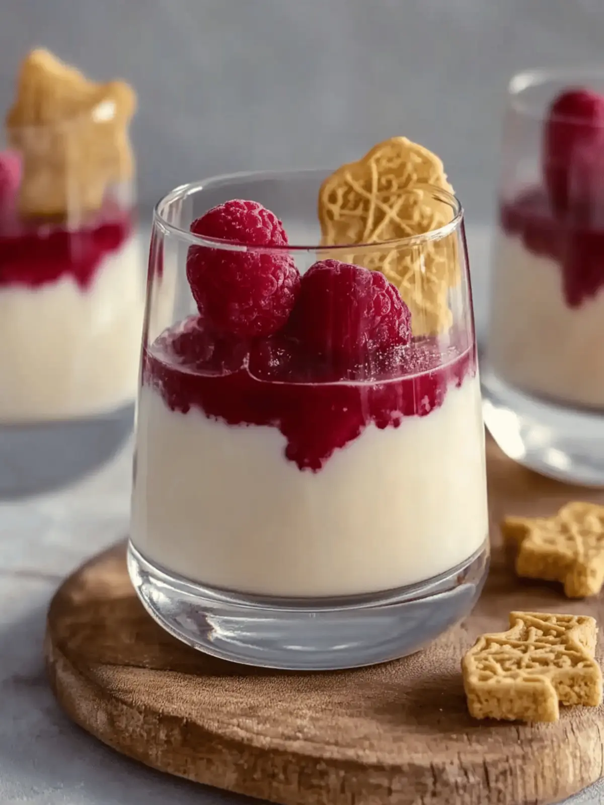 Spekulatius-Dessert mit Himbeeren