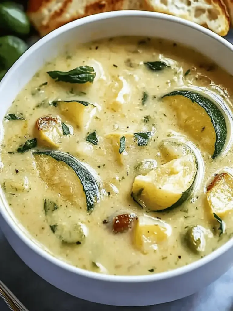 Cremige Zucchinisuppe