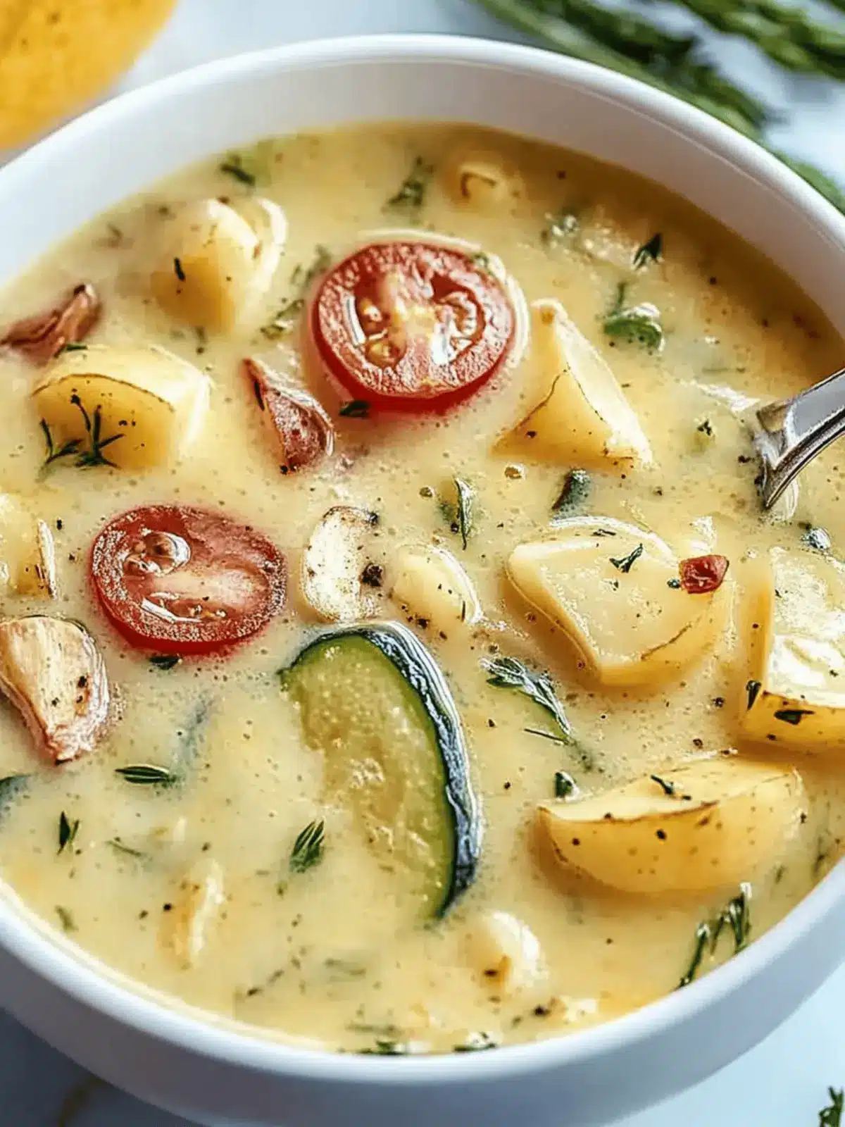 Cremige Zucchinisuppe