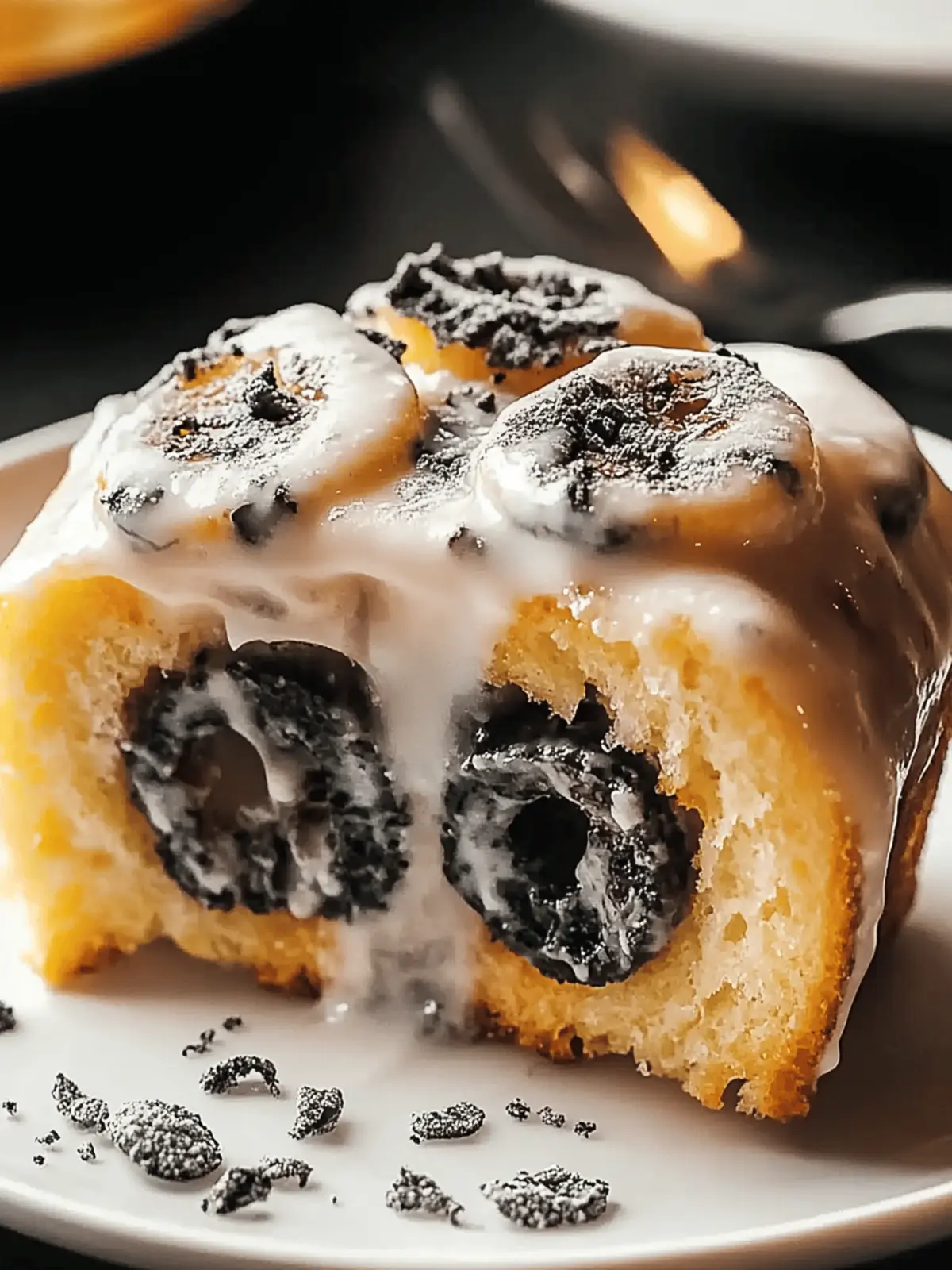 Oreo Zimtschnecken mit Frischkäseglasur