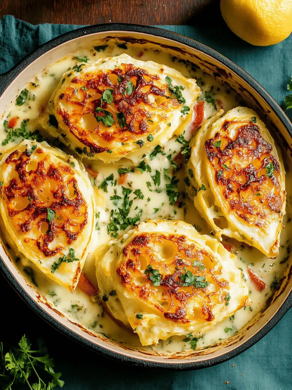 Cremig gebackener Spitzkohl mit Café de Paris Kruste