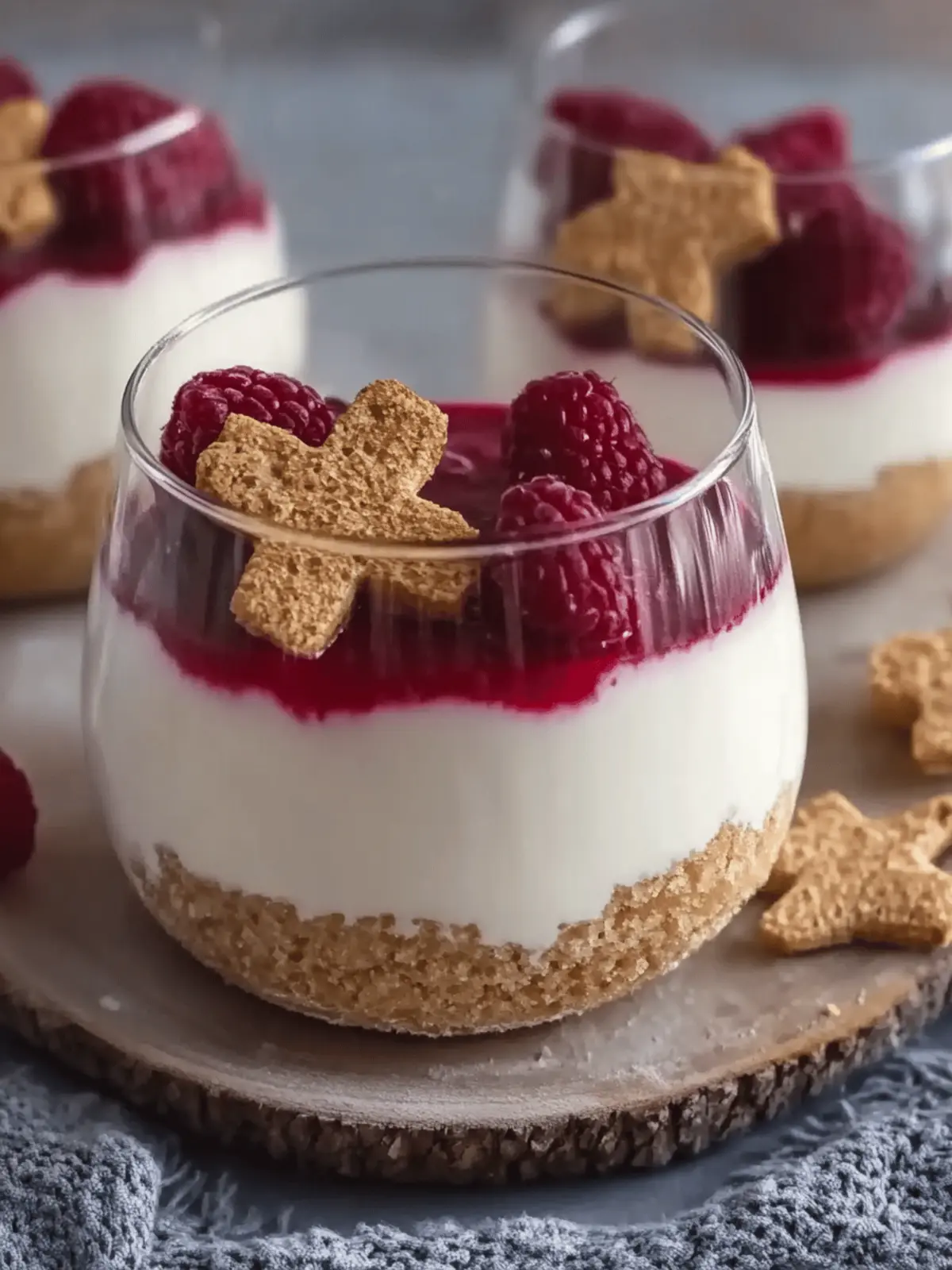 Spekulatius-Dessert mit Himbeeren