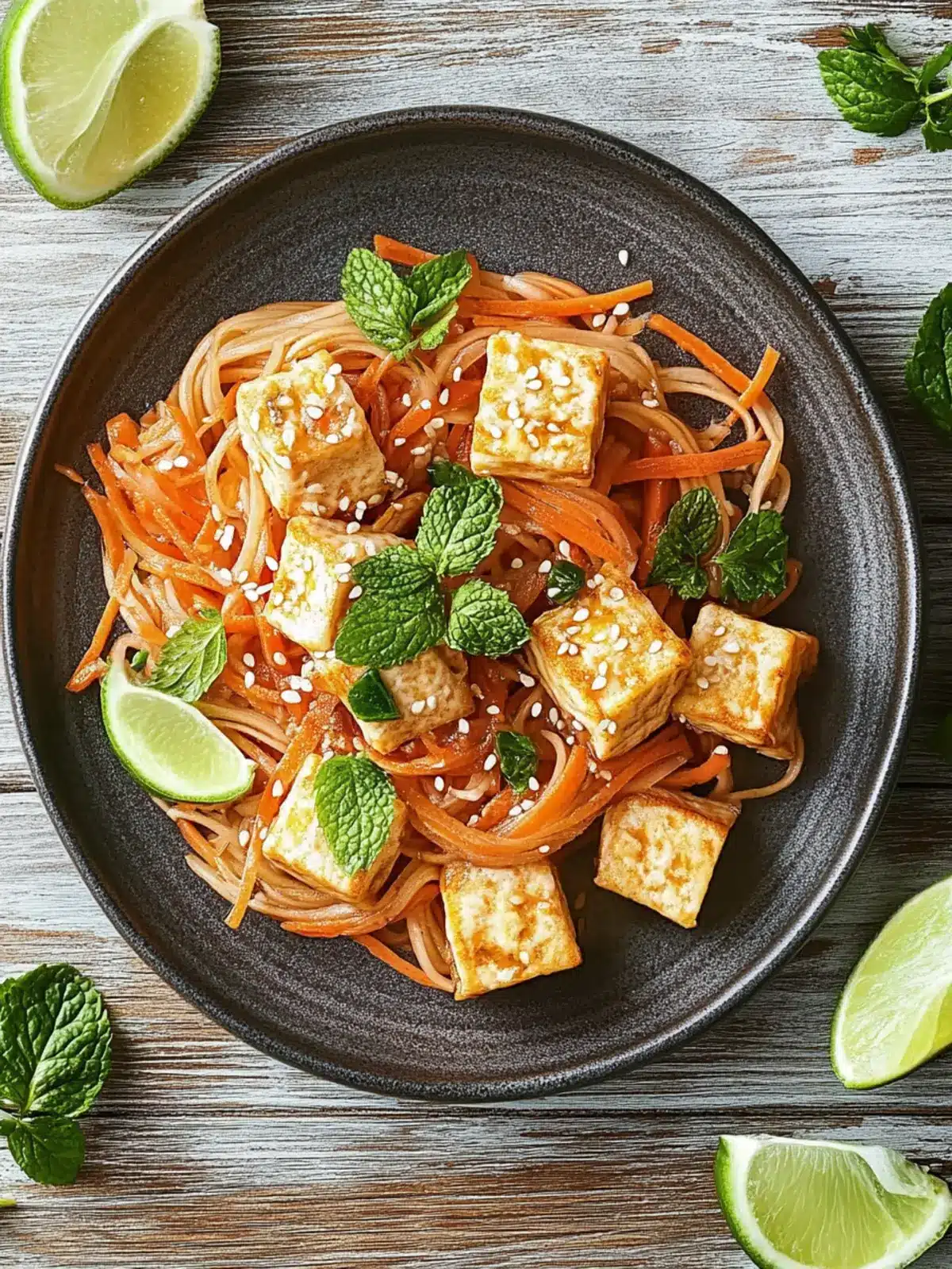 Tofu Pad Thai mit Erdnusssauce