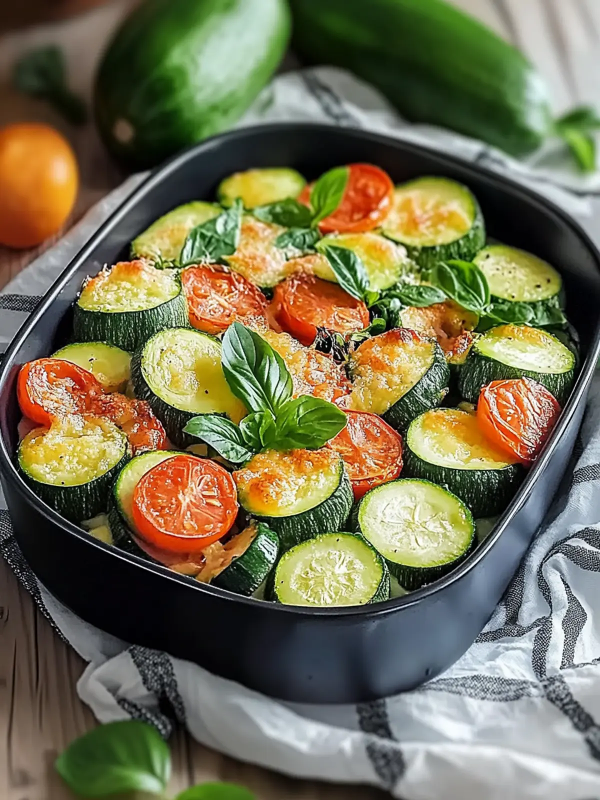 Zucchini- und Paprikaauflauf