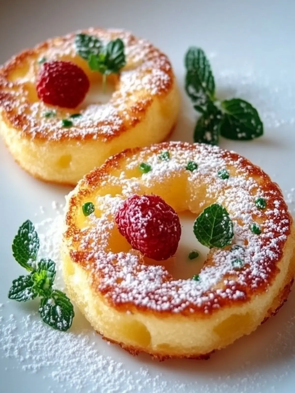 Schnell gebackene Apfelringe