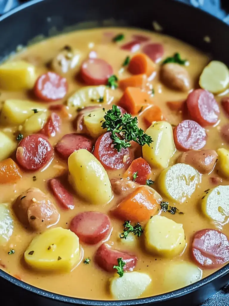 Würziges Kartoffel- und Wurstgelee