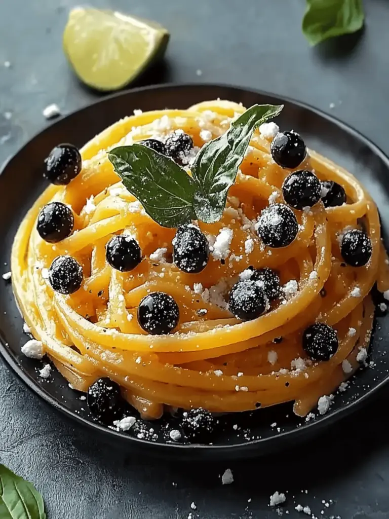 Kürbispasta mit Feta