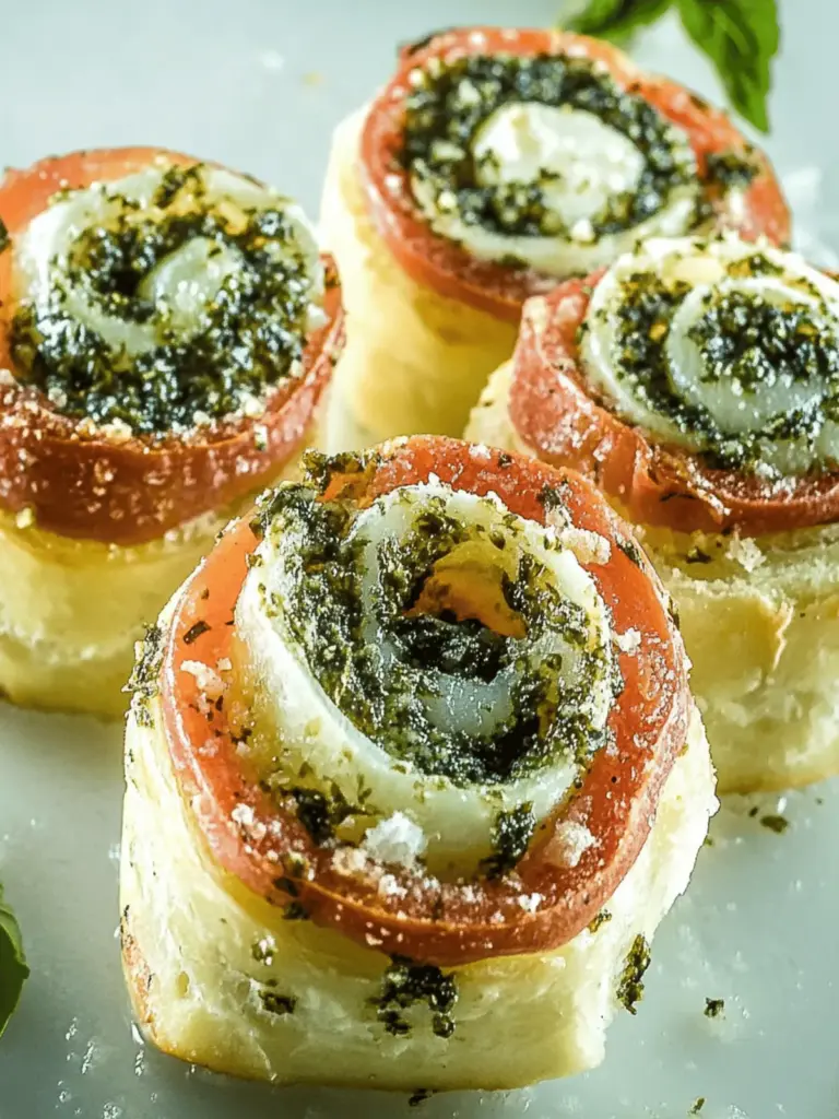 Pizzaschnecken mit Pesto und Mozzarella
