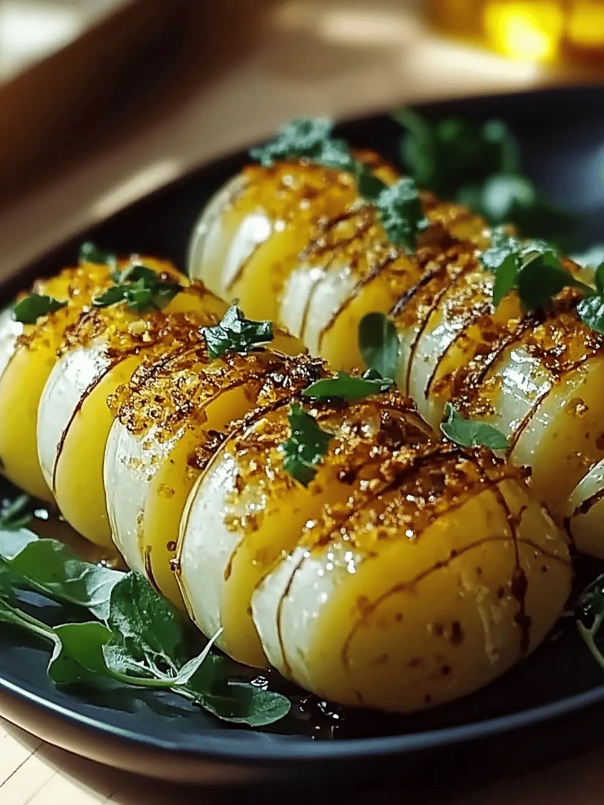 Gegrillte Hasselback-Kartoffeln am Spieß