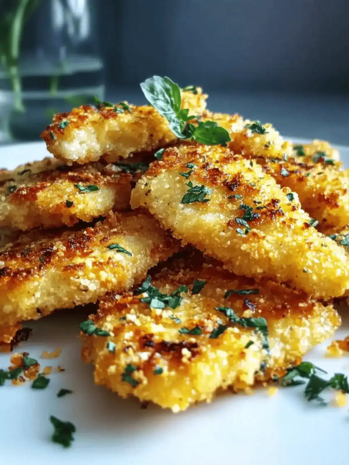 Blechpfanne knuspriges Parmesan und Knoblauchhähnchen