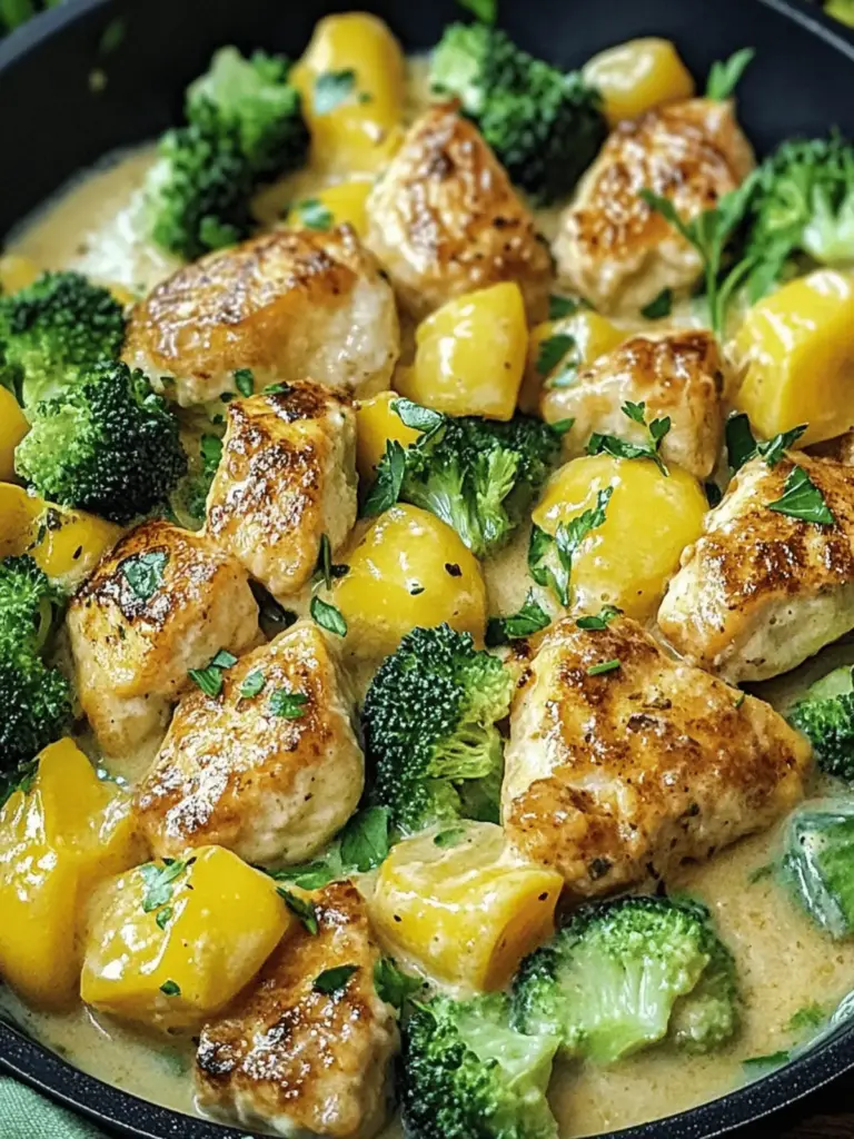 Kartoffel- und Hühner-Pfanne mit Brokkoli