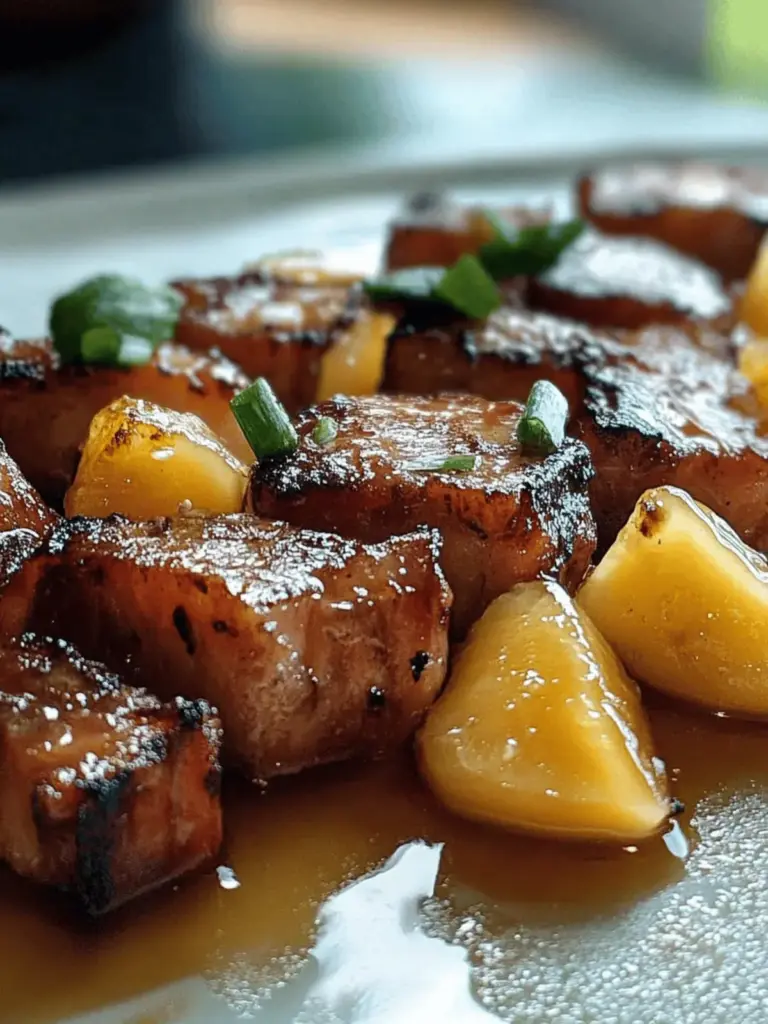 Ananas BBQ Schweinefleisch Spieße