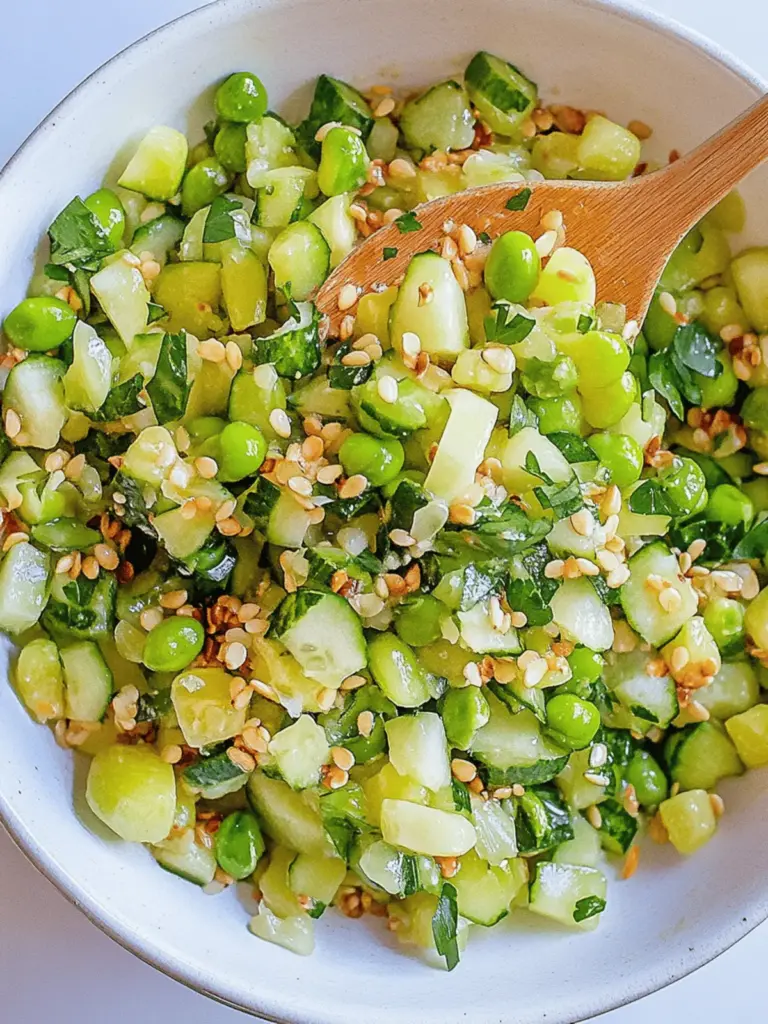 Gurke Edamame Salat