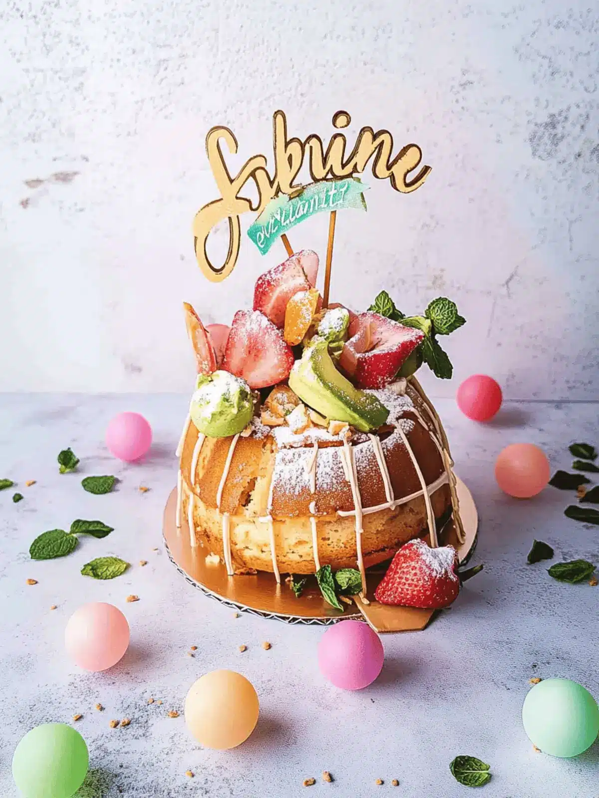 Regenschimmerkuchen für den ersten Schultag