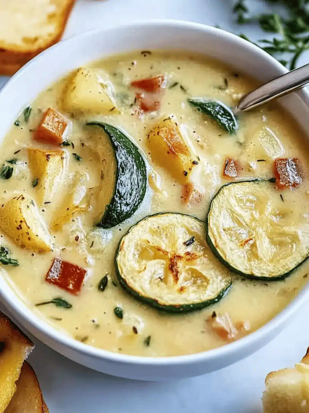 Cremige Zucchinisuppe