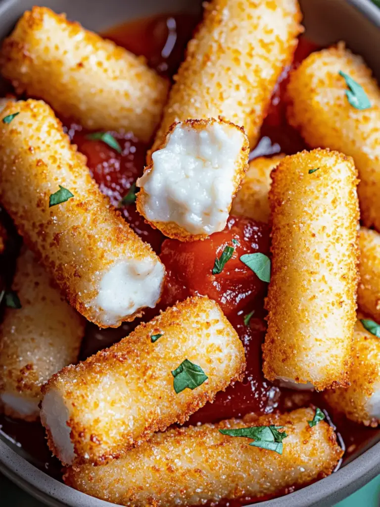 Keto Mozzarella Stäbchen