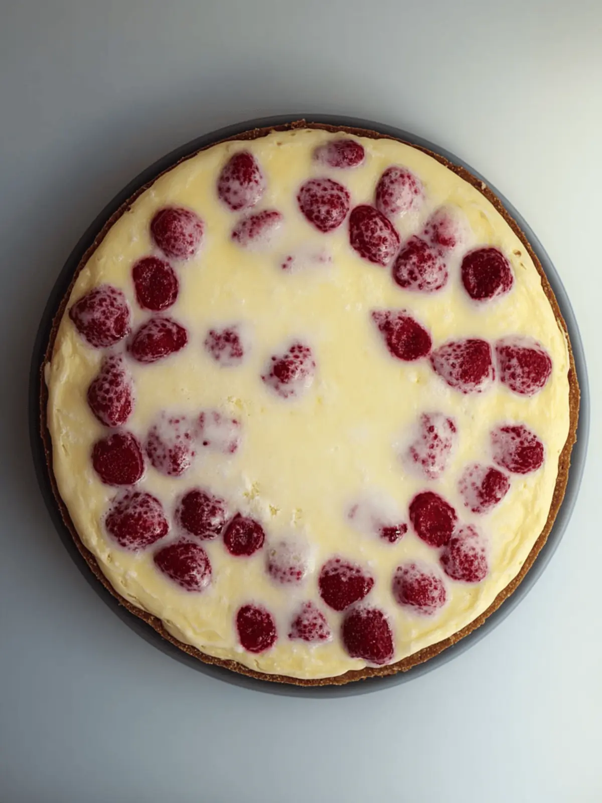 Käsekuchen mit saftigen Kirschen