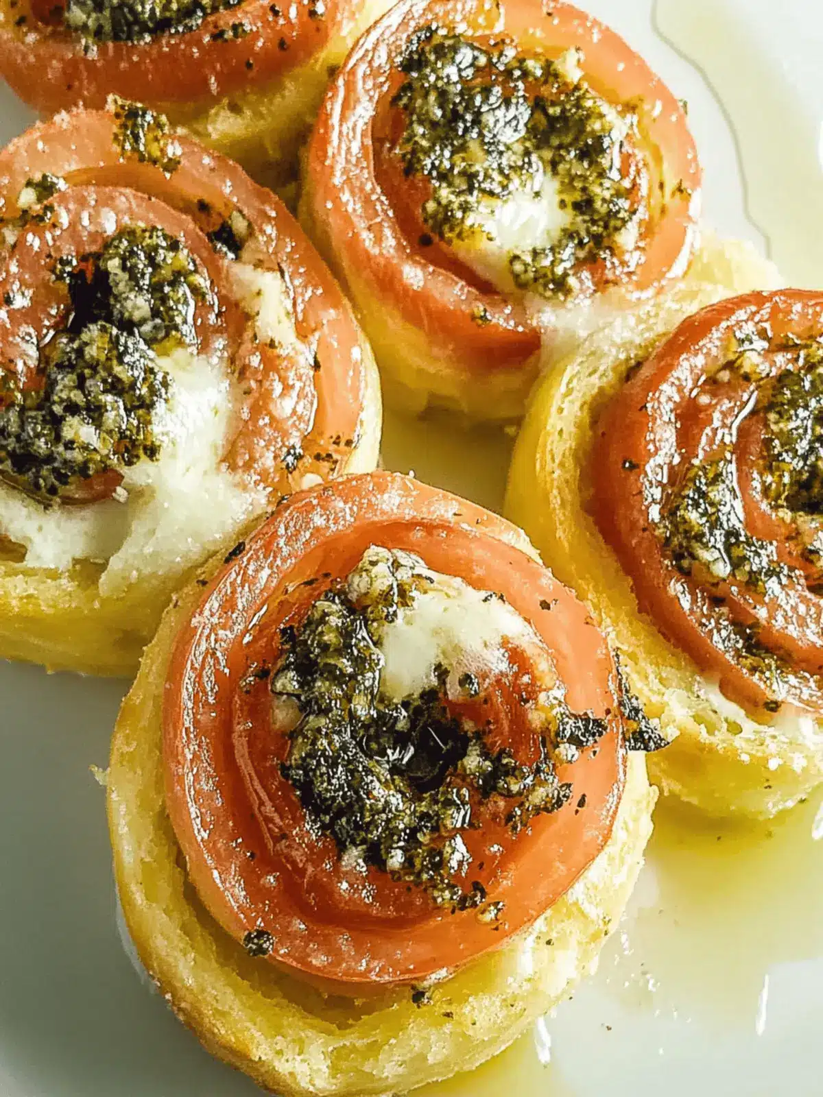 Pizzaschnecken mit Pesto und Mozzarella