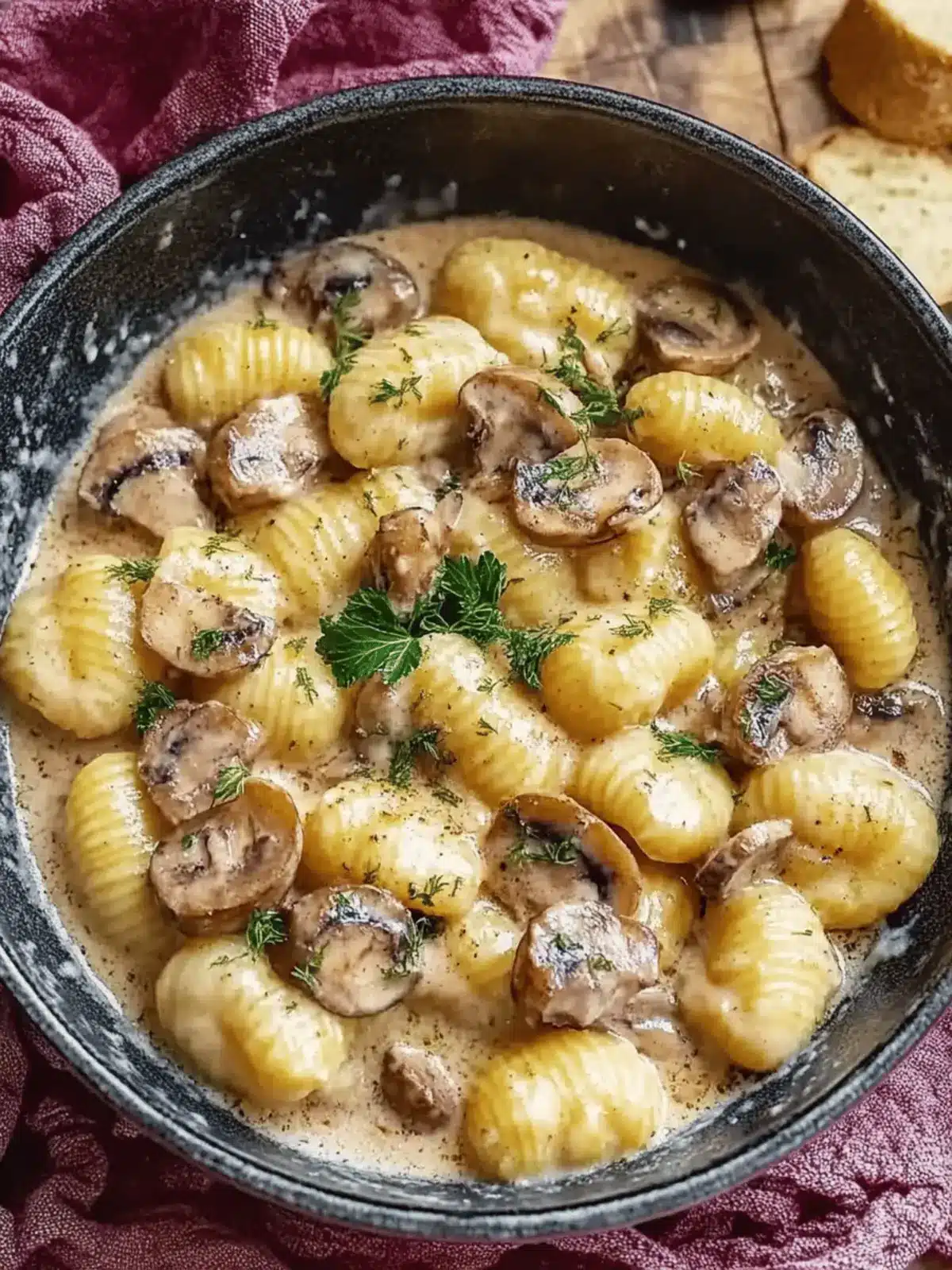 Cremige Gnocchi und Pilz-Pfanne