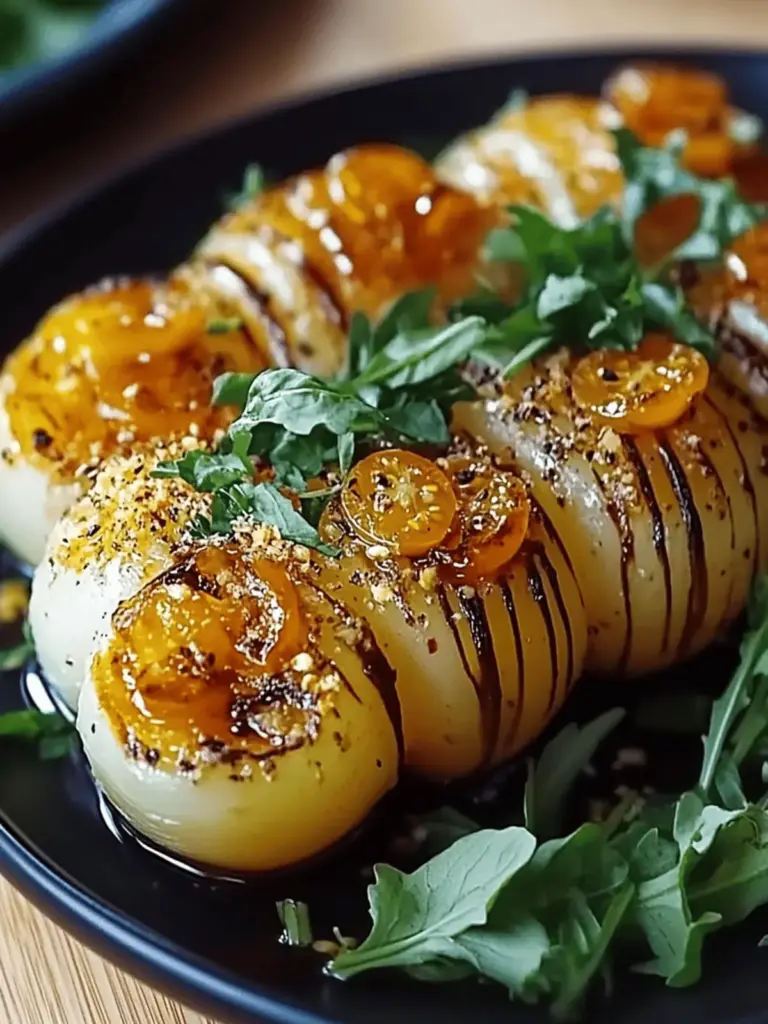 Gegrillte Hasselback-Kartoffeln am Spieß