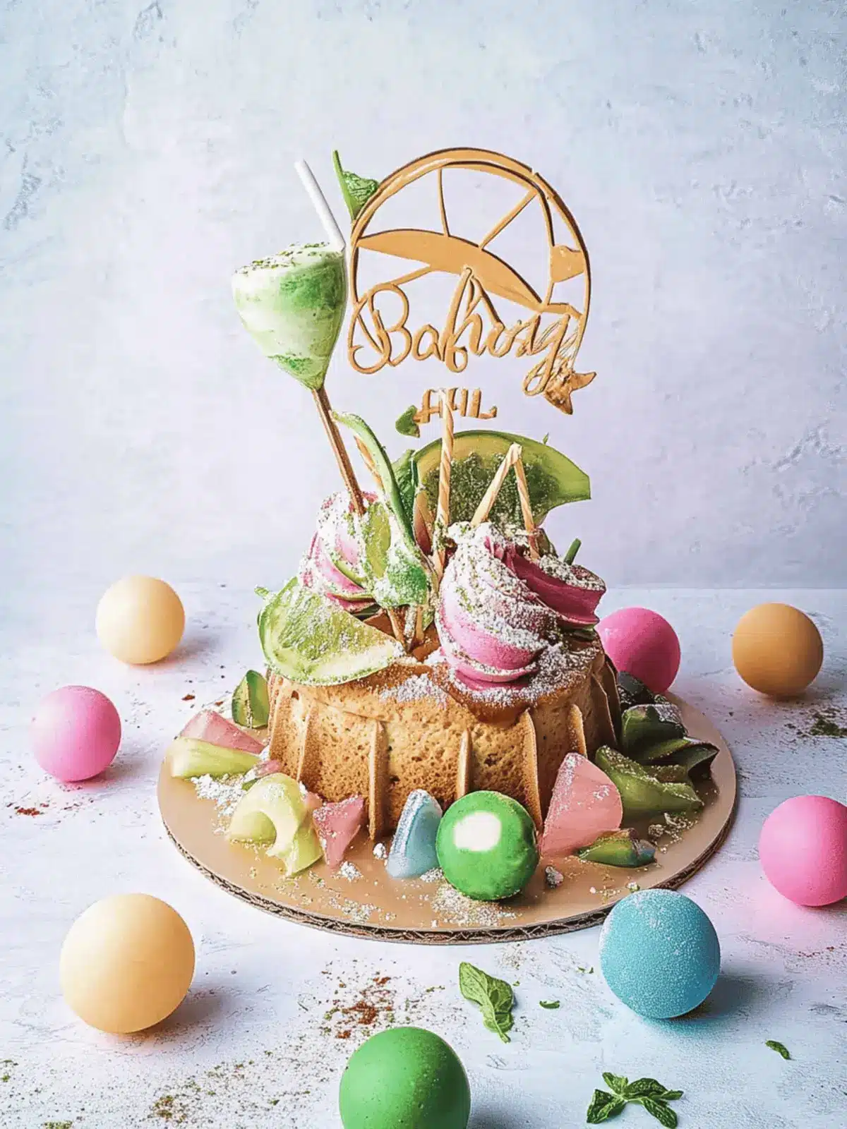 Regenschimmerkuchen für den ersten Schultag