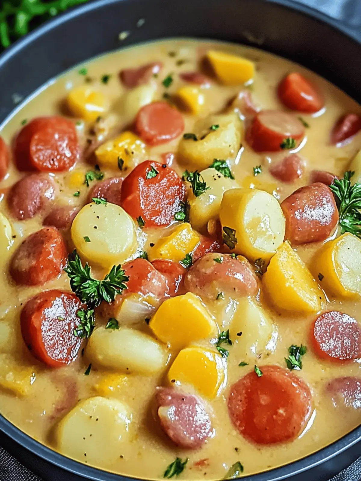 Würziges Kartoffel- und Wurstgelee