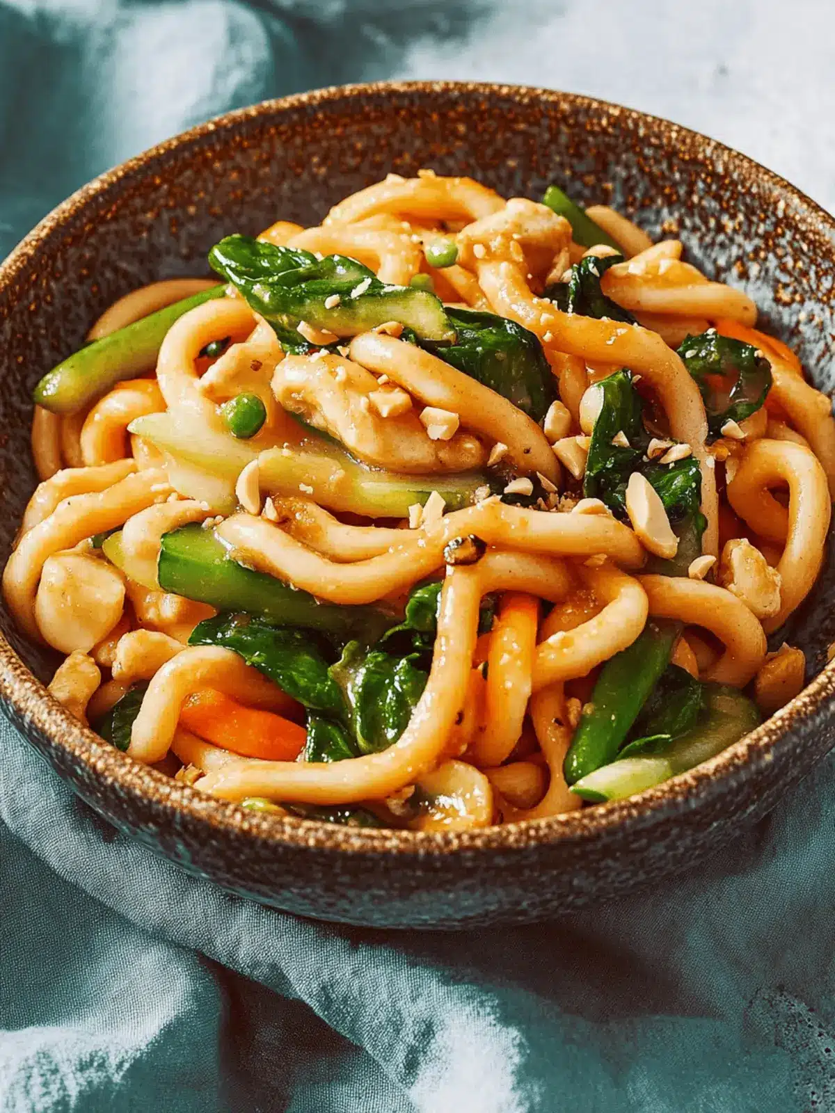 Hühnchen Udon Pfanne