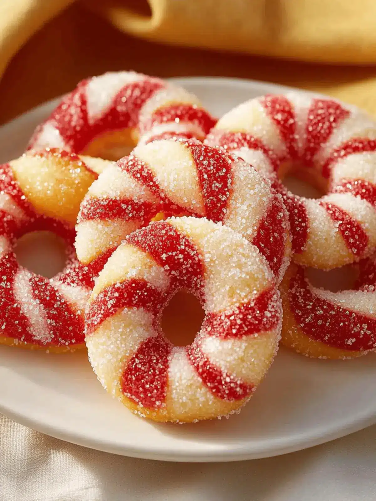 Festliche Zuckerstangenkekse