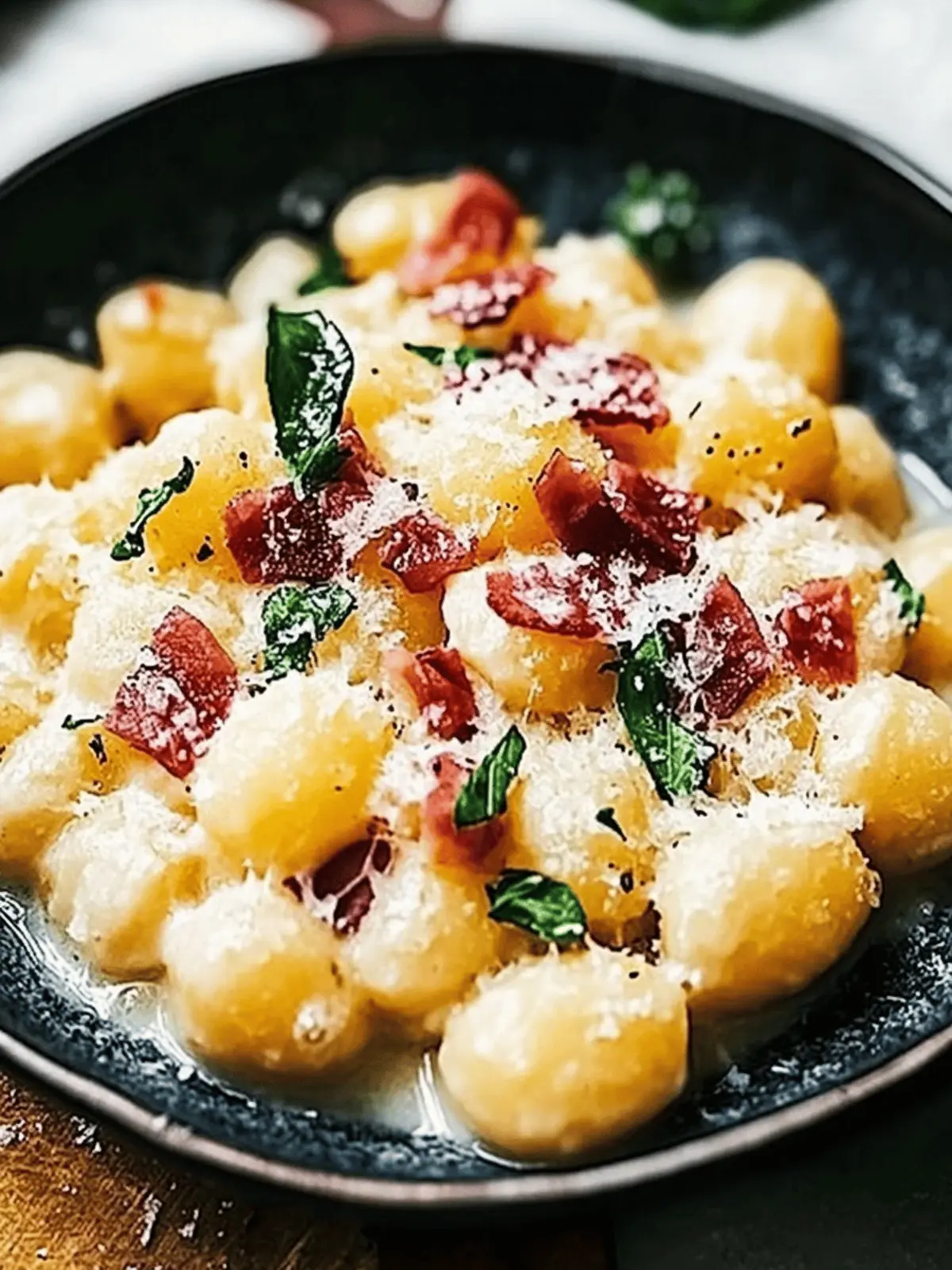 Gnocchi Carbonara ohne Sahne